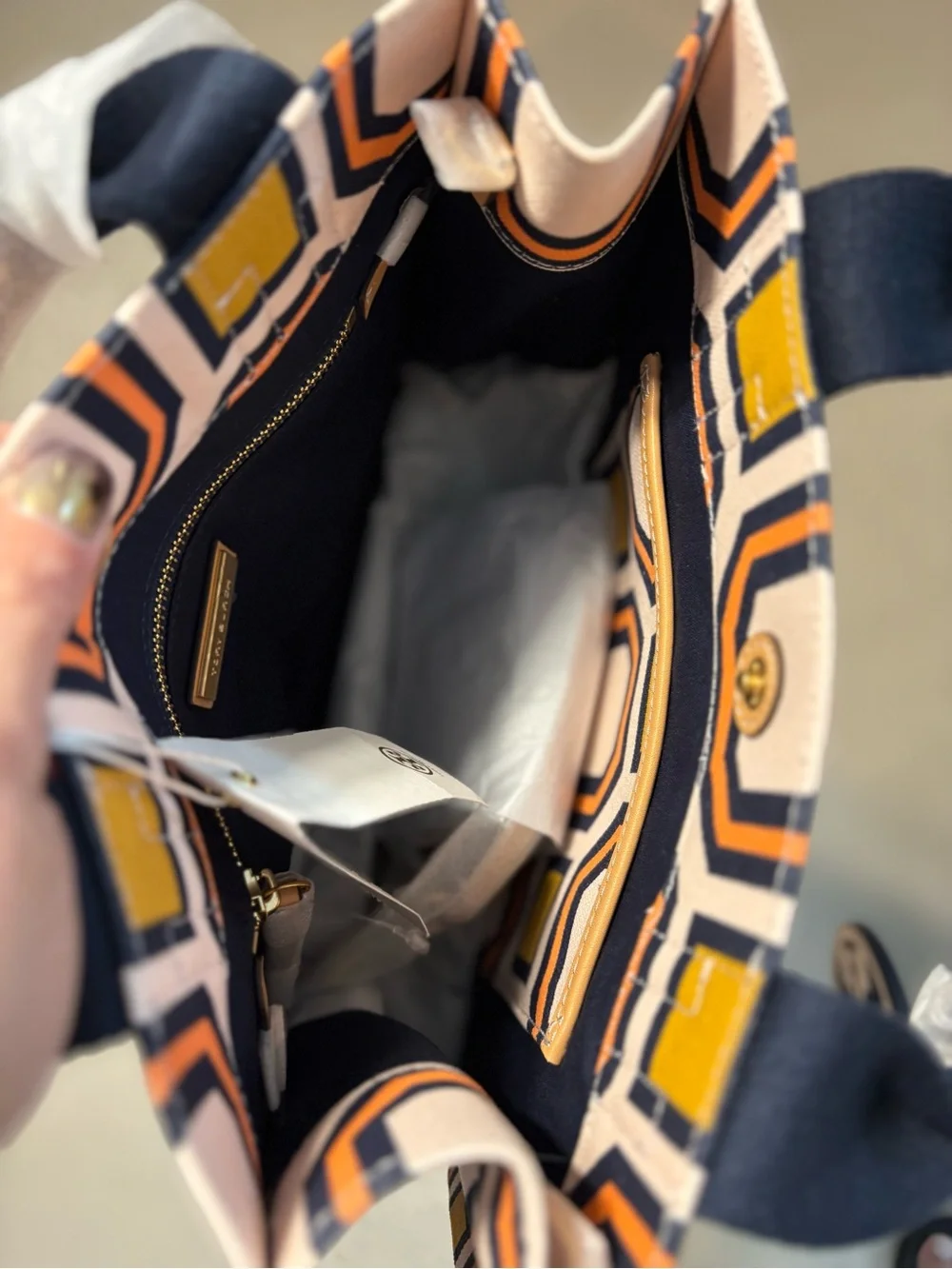 Tory Burch Geometric Canvas Tote